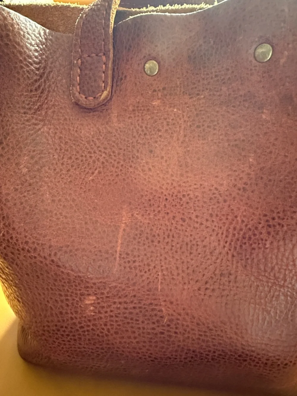 Portland Leather Brown Convertible Shoulder Tote - Picture 4 of 7